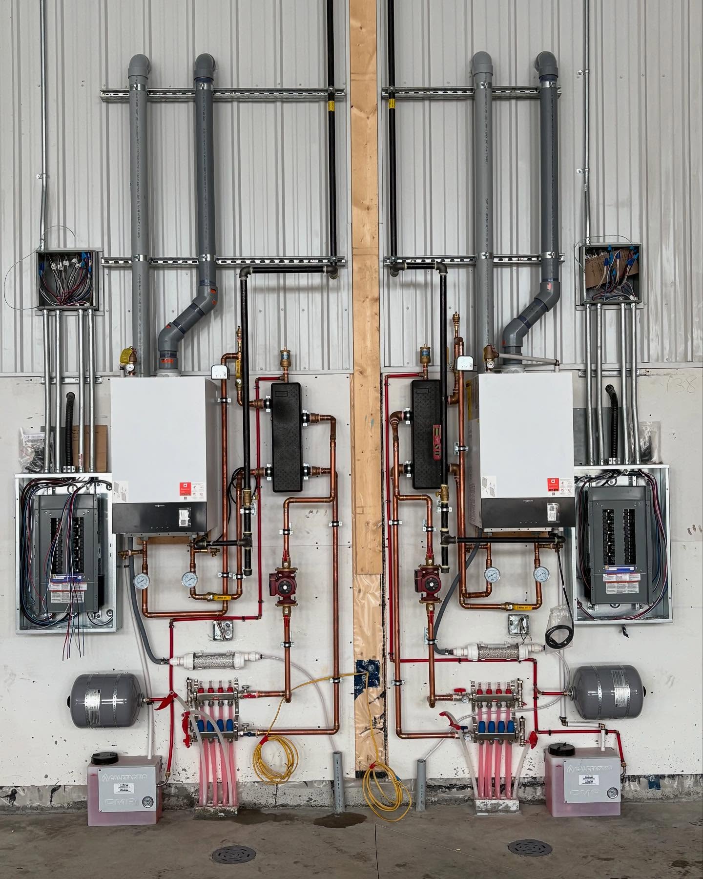 Commercial boiler installation for large building